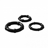 Набор из 3 черных эрекционных колец Babooom Ring Set - Adrien Lastic - в Кемерово купить с доставкой