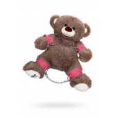 Бондажный набор: бурый мишка с розовыми оковами и наручниками - Pecado - купить с доставкой в Кемерово