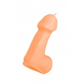 Оранжевая свеча в форме пениса - 47 гр. - Pecado - купить с доставкой в Кемерово