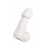 Белая свеча в форме пениса - 47 гр. - Pecado - купить с доставкой в Кемерово