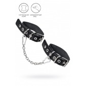 Черные оковы из одного ремешка с люверсами - Pecado - купить с доставкой в Кемерово
