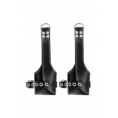 Черные подвесы с белой строчкой - Pecado - купить с доставкой в Кемерово