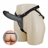 Черный полый мужской страпон London - 16,8 см. - Baile - купить с доставкой в Кемерово