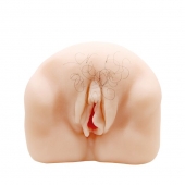 Телесный мастурбатор-вагина с оволосением и вибрацией - Baile - в Кемерово купить с доставкой
