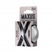 Черные утолщенные презервативы MAXUS Extra Strong с железным кейсом - 3 шт. - Maxus - купить с доставкой в Кемерово