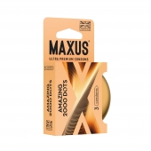 Точечные презервативы MAXUS 2000 Amazing Dots с железным кейсом - 3 шт. - Maxus - купить с доставкой в Кемерово