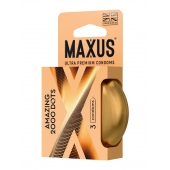 Точечные презервативы MAXUS 2000 Amazing Dots с железным кейсом - 3 шт. - Maxus - купить с доставкой в Кемерово