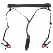 Женские вибростринги с зажимами для половых губ Spreader String with Vibrator - Orion - купить с доставкой в Кемерово