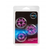 Набор из 3 лиловых эрекционных колец различной формы - Erowoman-Eroman - в Кемерово купить с доставкой