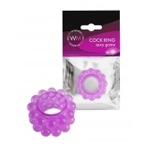 Лиловое эрекционное кольцо с 2 рядами стимулирующих шариков - Erowoman-Eroman - в Кемерово купить с доставкой