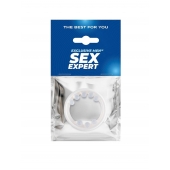 Эрекционное кольцо со стимулирующими шариками сверху и снизу - Sex Expert - в Кемерово купить с доставкой