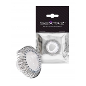 Эластичное эрекционное кольцо с длинными черными «ресничками» - Sextaz - в Кемерово купить с доставкой