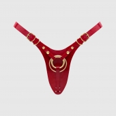 Красный пояс для фиксации насадок Strap-On-Me Leatherette Harness Fabulous - Strap-on-me - купить с доставкой в Кемерово