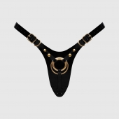 Черный пояс для фиксации насадок Strap-On-Me Leatherette Harness Fabulous - Strap-on-me - купить с доставкой в Кемерово