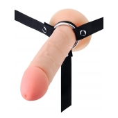 Мужской полый страпон на регулируемых ремешках - 22 см. - Sex Expert - купить с доставкой в Кемерово