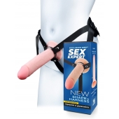 Мужской полый страпон на регулируемых ремешках - 22 см. - Sex Expert - купить с доставкой в Кемерово