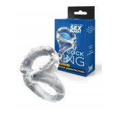 Прозрачное двойное эрекционное кольцо - Sex Expert - в Кемерово купить с доставкой