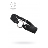 Черный кожаный чокер-ошейник со скруглёнными углами - Pecado - купить с доставкой в Кемерово