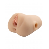 Телесный мастурбатор с вибрацией Double Pounder Vibrating Squeeze Stroker - Pipedream - в Кемерово купить с доставкой