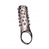 Дымчатая насадка на пенис с выпуклостями - 11 см. - Sex Expert - в Кемерово купить с доставкой