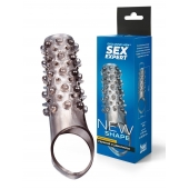 Дымчатая насадка на пенис с шипами и выпуклостями - 12 см. - Sex Expert - в Кемерово купить с доставкой