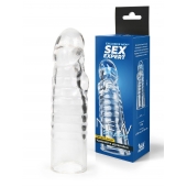 Прозрачная закрытая насадка на член - 15 см. - Sex Expert - в Кемерово купить с доставкой