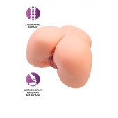 Телесный мастурбатор в форме попки с 2 любовными входами - No Name - в Кемерово купить с доставкой