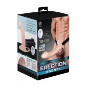 Телесный полый страпон с вибрацией Erection Agents - 24,1 см. - NMC - купить с доставкой в Кемерово