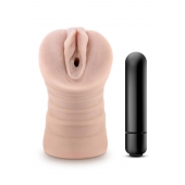 Телесный мастурбатор-вагина Ayumi с вибрацией - Blush Novelties - в Кемерово купить с доставкой