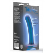 Синяя насадка с гладкой поверхностью Surrender 5.75 Inch Intermediate Pegging Dildo - 14,6 см. - Blush Novelties - купить с доставкой в Кемерово