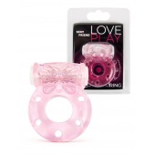Розовое эрекционное виброкольцо с бабочкой - 1137 - в Кемерово купить с доставкой