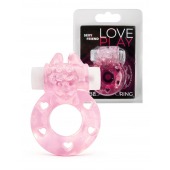 Розовое эрекционное виброкольцо в форме зайчика - 1137 - в Кемерово купить с доставкой