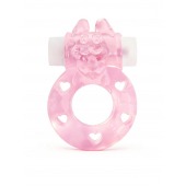 Розовое эрекционное виброкольцо в форме зайчика - 1137 - в Кемерово купить с доставкой