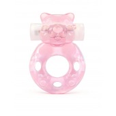 Розовое эрекционное виброкольцо в форме мишки - 1137 - в Кемерово купить с доставкой