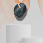 Серый сквозной мастурбатор с вибрацией Manwan Starter - Manwan - в Кемерово купить с доставкой