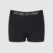 Черные трусики-боксеры для фиксации насадок Strap-on-me Harness Lingerie Allure - size S - Strap-on-me - купить с доставкой в Кемерово