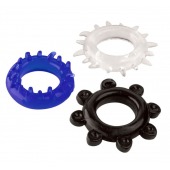 Набор из 3 эрекционных колец разного цвета и рельефа - Boys of Toys - в Кемерово купить с доставкой