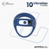 Синее интерактивное эрекционное виброкольцо Rank - Intoyou - в Кемерово купить с доставкой