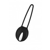 Черный вагинальный шарик Smartballs Uno с петлей - Fun Factory