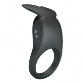 Черное перезаряжаемое виброкольцо Carlton - Baile - в Кемерово купить с доставкой