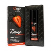Жидкий вибратор Orgie High Voltage Strawberry - 15 мл. - ORGIE - купить с доставкой в Кемерово