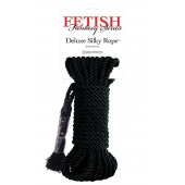 Черная веревка для фиксации Deluxe Silky Rope - 9,75 м. - Pipedream - купить с доставкой в Кемерово