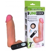 Фаллическая насадка Харнесс UNICOCK 7  с вибрацией - 19 см. - LOVETOY (А-Полимер) - купить с доставкой в Кемерово