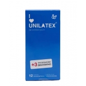 Классические презервативы Unilatex Natural Plain - 12 шт. + 3 шт. в подарок - Unilatex - купить с доставкой в Кемерово