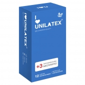 Классические презервативы Unilatex Natural Plain - 12 шт. + 3 шт. в подарок - Unilatex - купить с доставкой в Кемерово