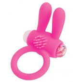 Розовое эрекционное виброкольцо A-toys с ушками - A-toys - в Кемерово купить с доставкой