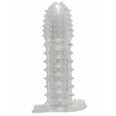 Гелевая прозрачная насадка c шипами - 12 см. - Toyfa Basic - в Кемерово купить с доставкой