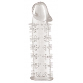 Гелевая прозрачная насадка с шипами - 12 см. - Toyfa Basic - в Кемерово купить с доставкой