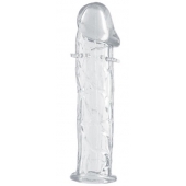 Гладкая прозрачная насадка с усиками под головкой - 12,5 см. - Toyfa Basic - в Кемерово купить с доставкой