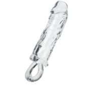 Прозрачная насадка с петлёй для фиксации - 14 см. - ToyFa - в Кемерово купить с доставкой